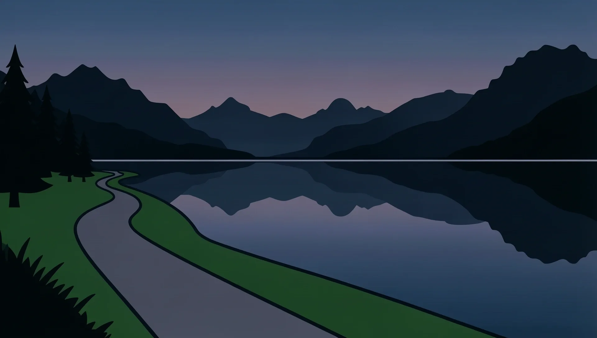 Abendliche Alpenlandschaft